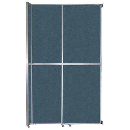 Versare Operable Wall Sliding Room Divider 6'10" x 12'3" Caribbean Fabric 1070261-2